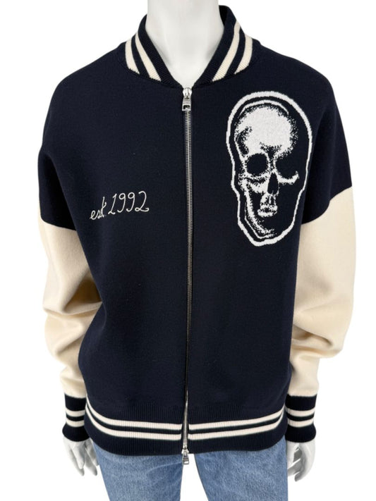 Alexander McQueen Wool Blend Skull Varsity Jacket – Size S (Men's)