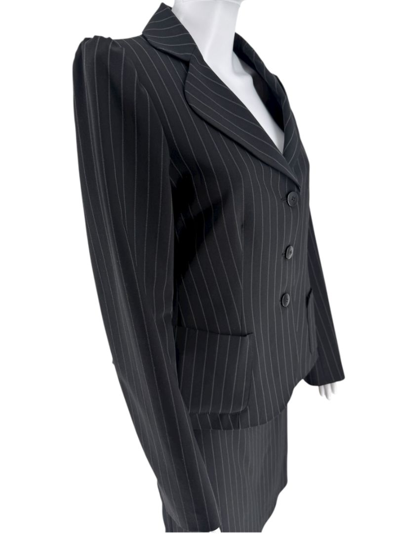 Armani Collezioni Charcoal Pinstripe 3-Piece Suit – Size 12