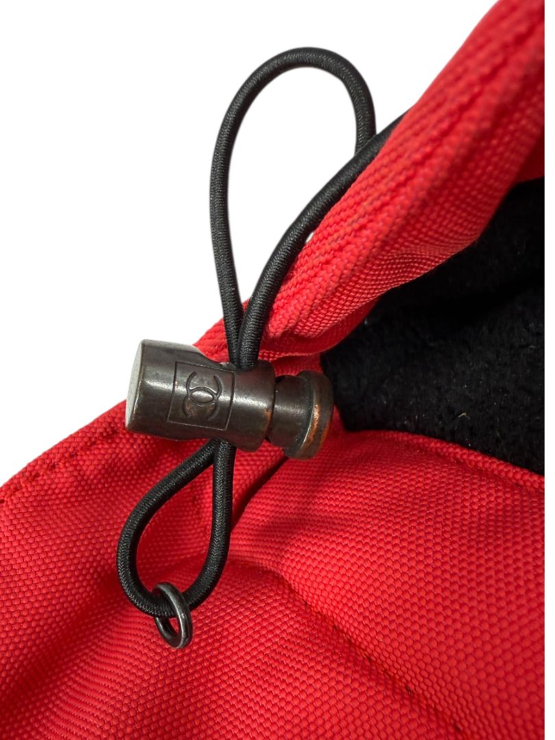 Chanel Red Hooded Puffer Technical Jacket – Size 42