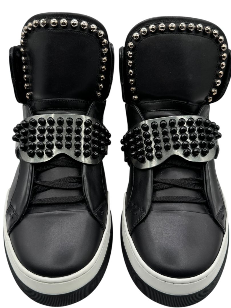 Fendi “Karl Loves Fendi” Studded High-Top Sneakers – Size 6 Mens