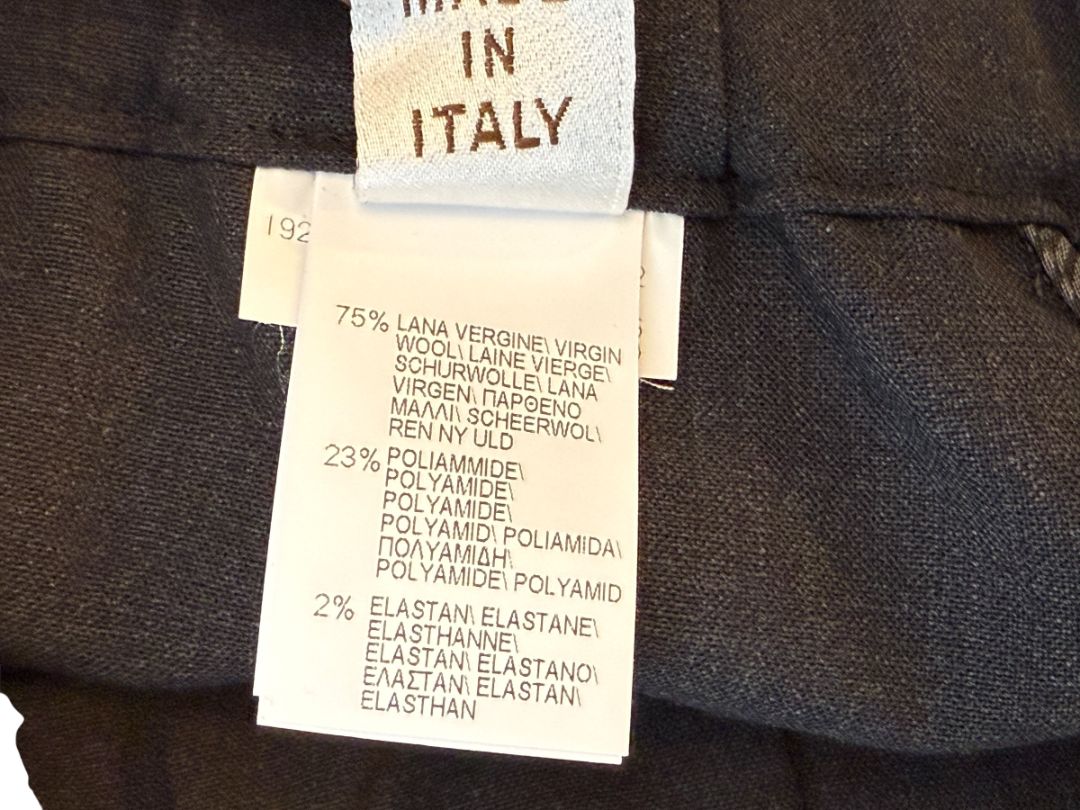 Brunello Cucinelli Charcoal Grey 100% Silk Pants – Size IT 44 / US 8