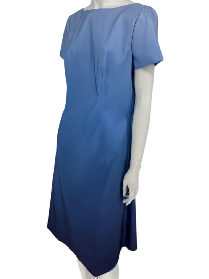 Pamella Roland Blue Ombré Cocktail Dress – Large