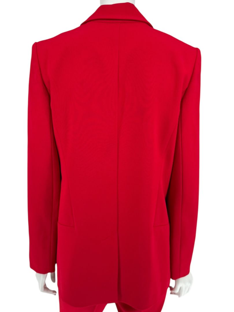 Pamella Roland Red Open Front Blazer & Trouser Set – Large