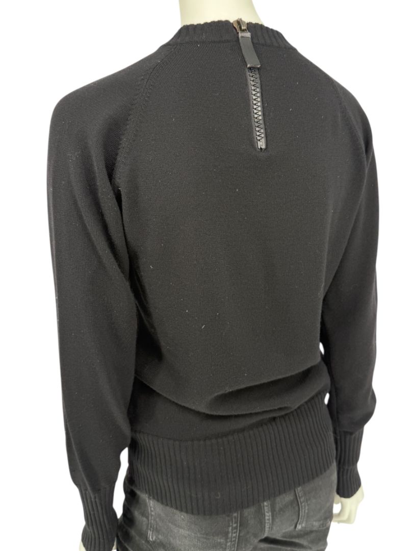 Burberry London Black Wool Logo Sweater – Size L