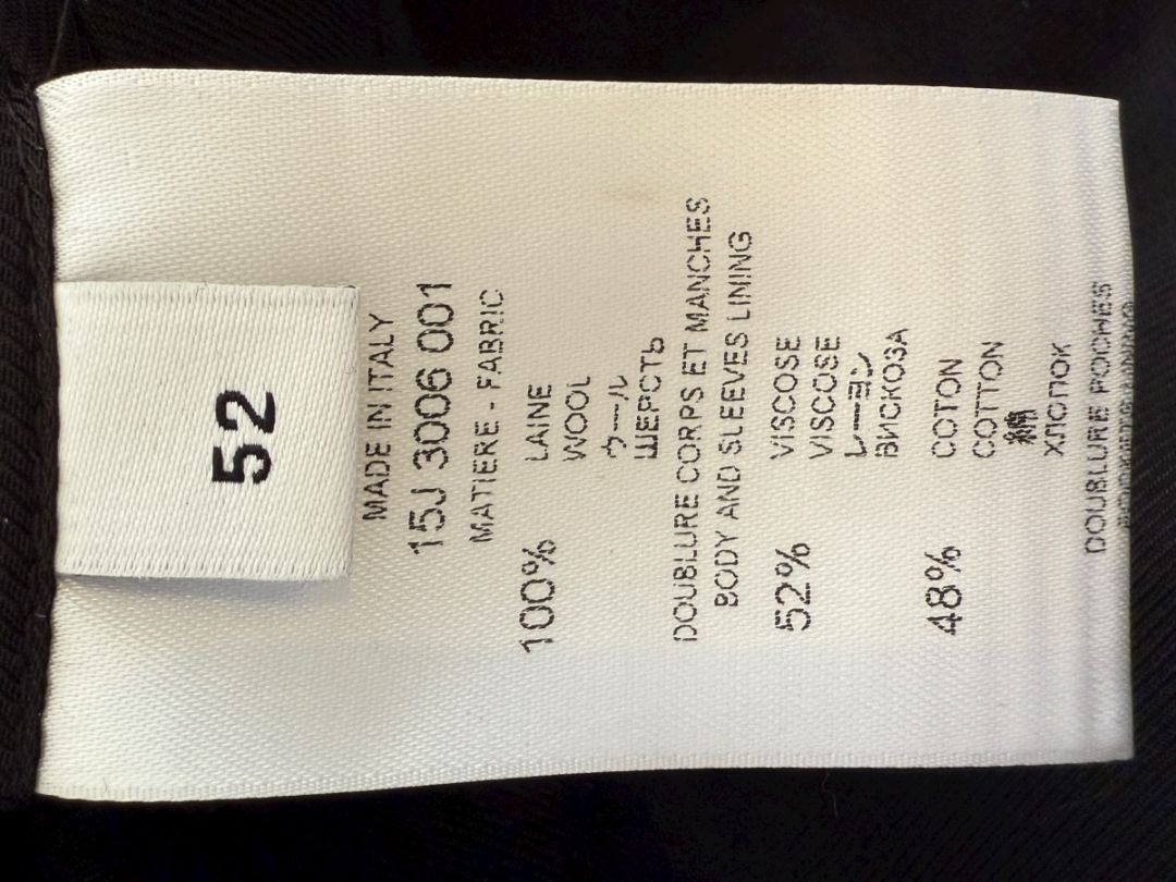 Givenchy Paris Men’s Black Wool Blazer – Size EU 52 - Made in Italy – New with Tags