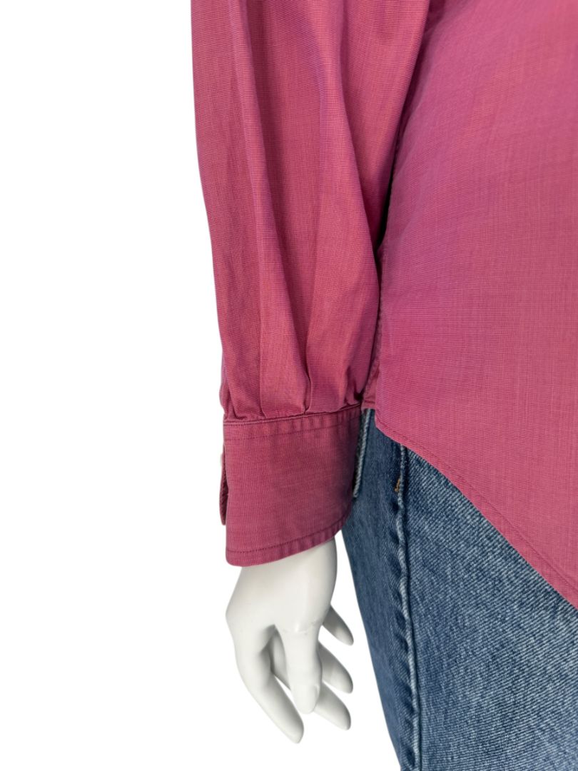 Craig Taylor Raspberry Pink 100% Cotton Button-Front Shirt – Size M