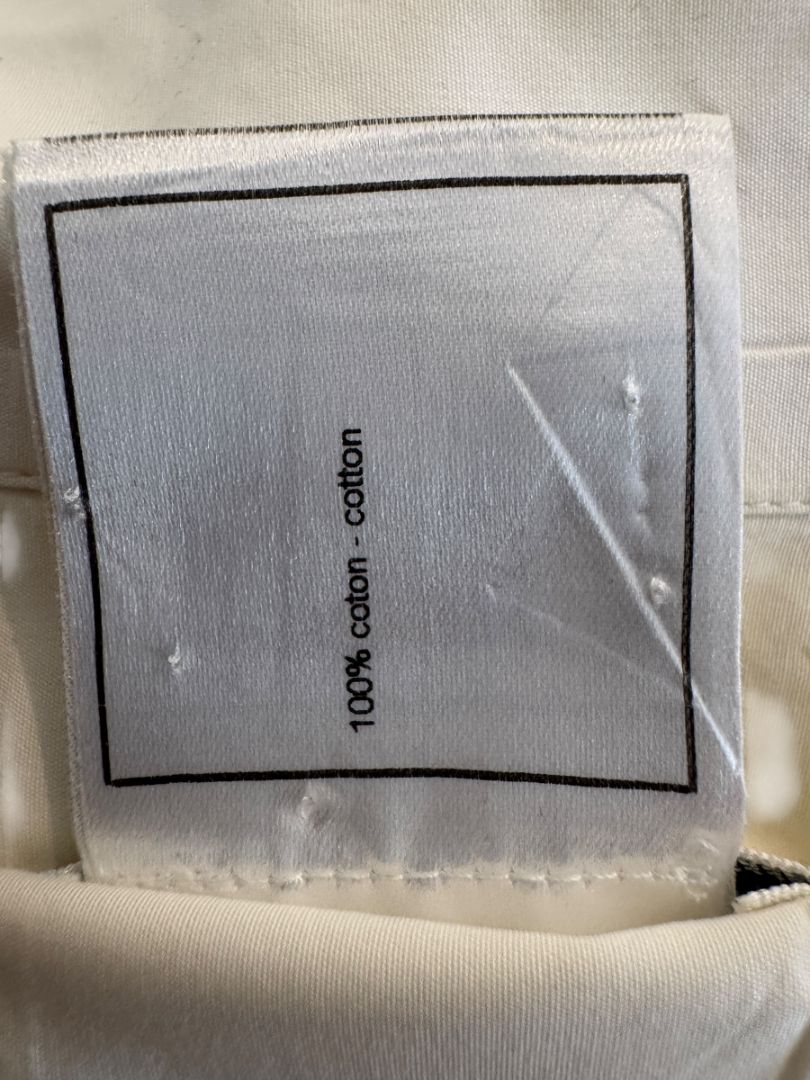 Chanel Ivory Zip-Front Cotton Blouse – Size 42