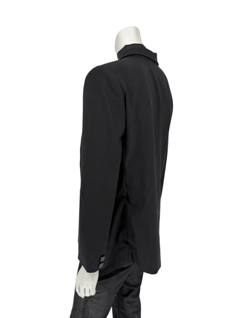 Pamella Roland Black Blazer Jacket Women’s Large – Classic 2 Button Wool Blend Career Workwear