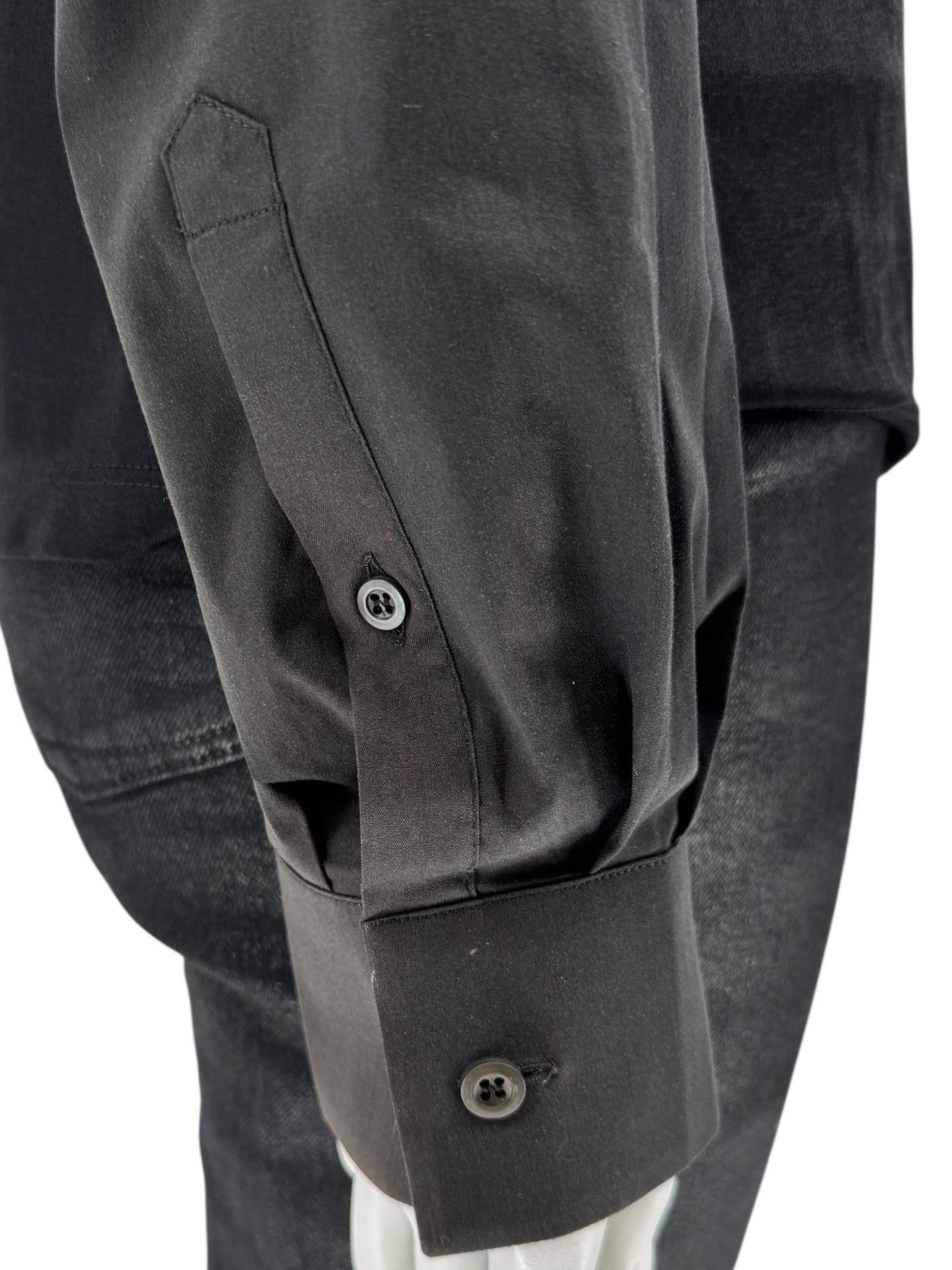 Prada Black Mixed-Fabric Long Sleeve Top – Size IT 40