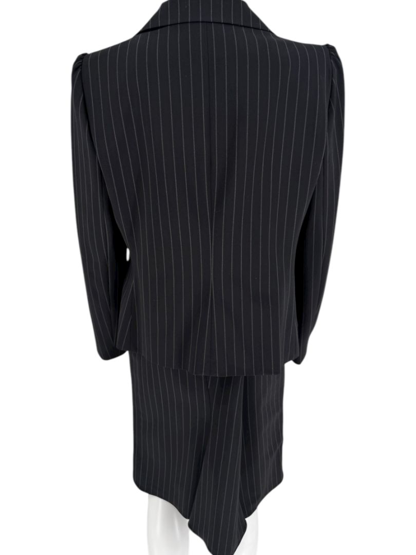 Armani Collezioni Charcoal Pinstripe 3-Piece Suit – Size 12