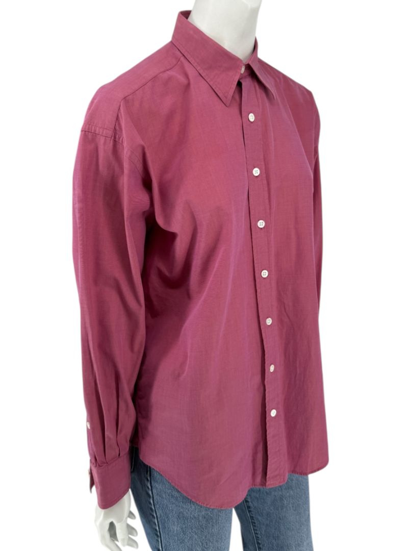 Craig Taylor Raspberry Pink 100% Cotton Button-Front Shirt – Size M