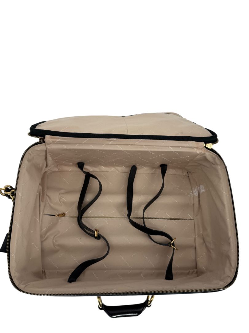 Marc Jacobs Quilted Black Leather Carry-On Suitcase – 20.8" x 14.2" x 8.3"