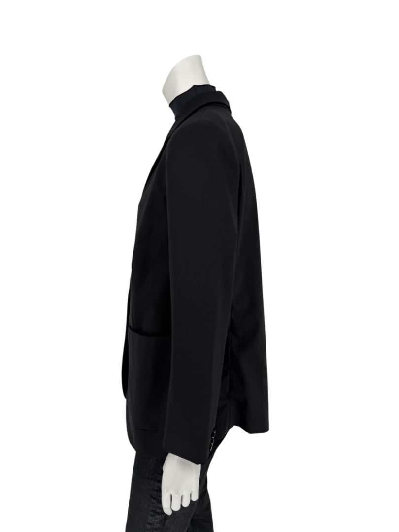 Pamella Roland Black Blazer Jacket Women’s Large – Classic 2 Button Wool Blend Career Workwear