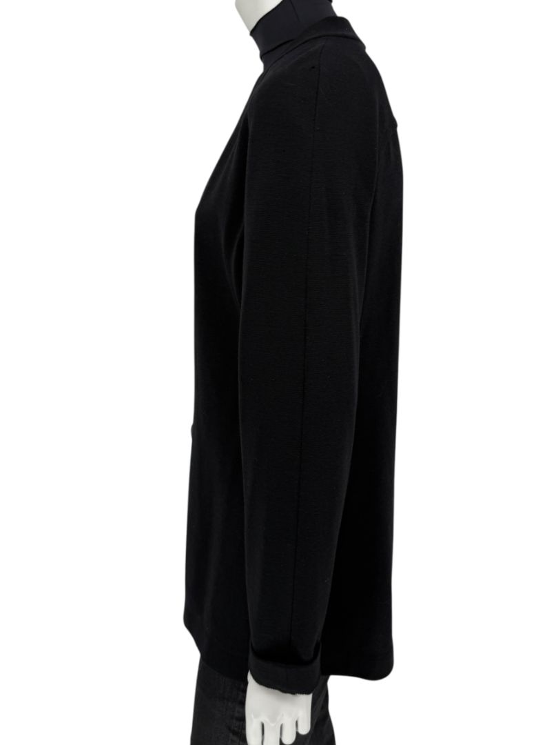 Lida Baday Black Wool Knit Cardigan - Size 12