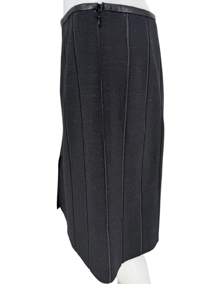 Armani Collezioni Charcoal Gray Wool-Blend Pencil Skirt – Size 10 / IT 46