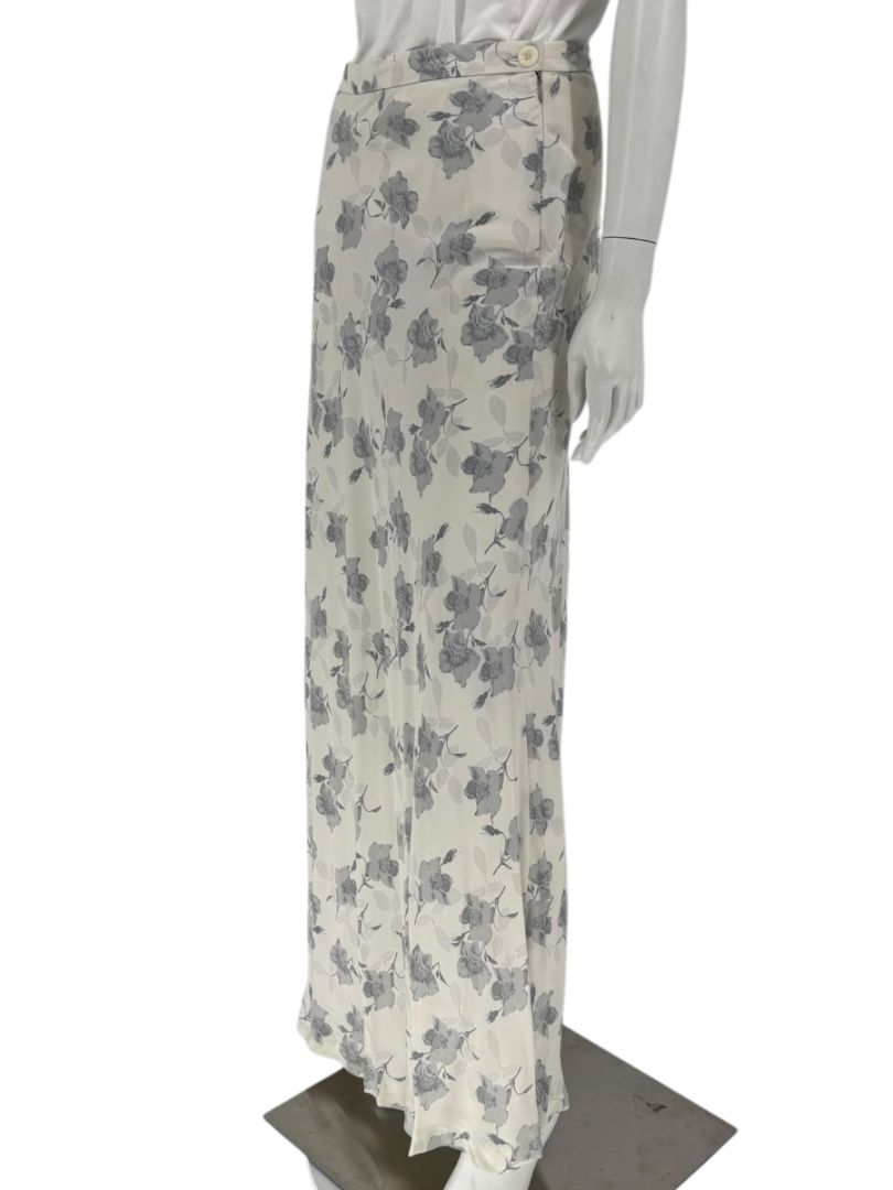 Votre Nom Paris Gray Floral Maxi Skirt – Size 46
