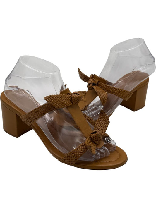 Alexandre Birman Braided Leather Block Heel Sandals – Size 39.5