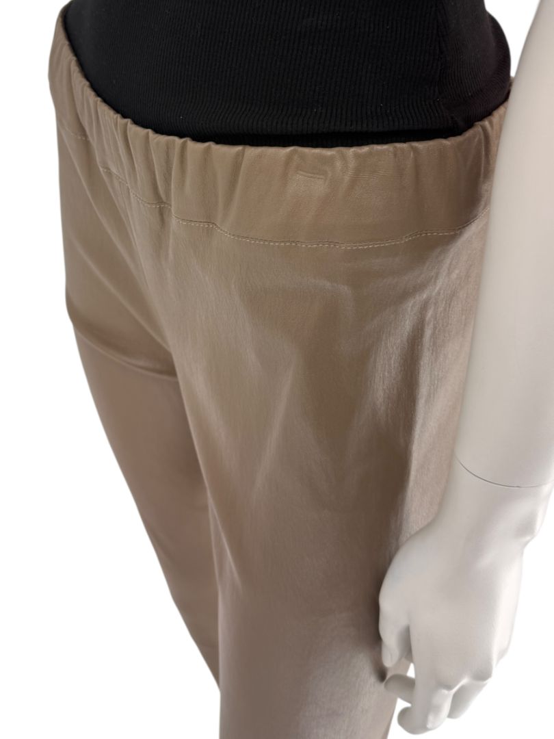 The Row Taupe Lambskin Stretch Leather Leggings – Size L