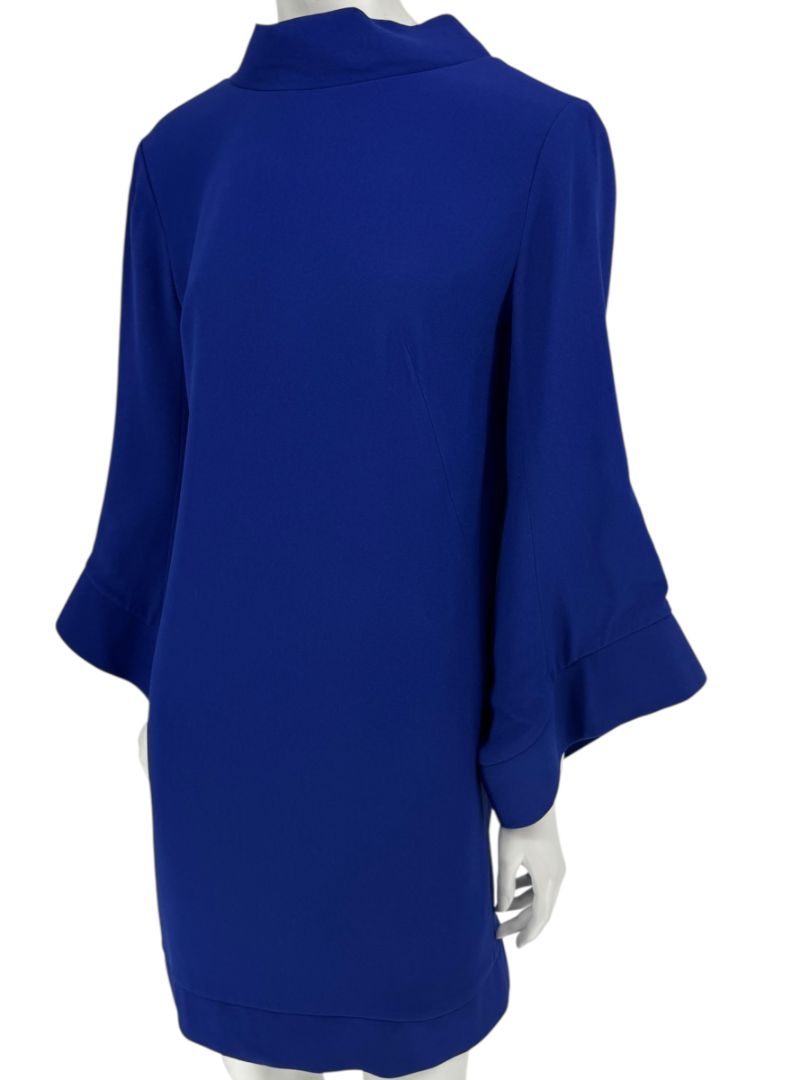Pamella Roland Cobalt Blue Structured Shift Dress – Large