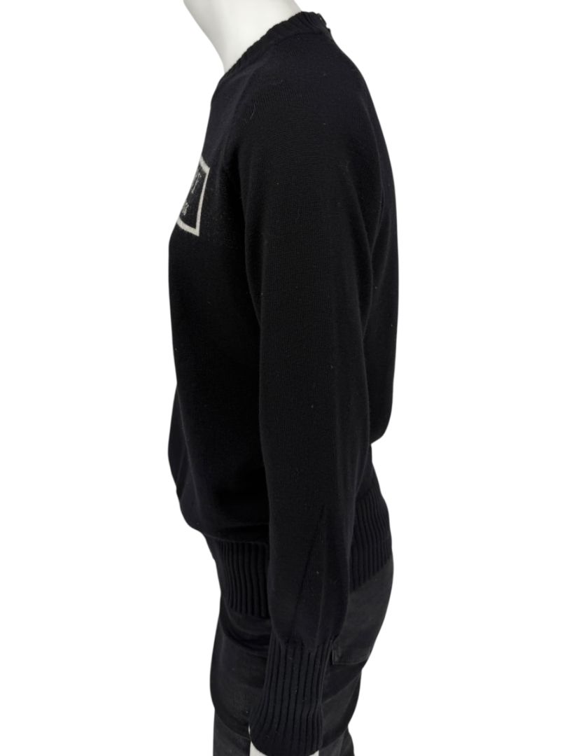 Burberry London Black Wool Logo Sweater – Size L