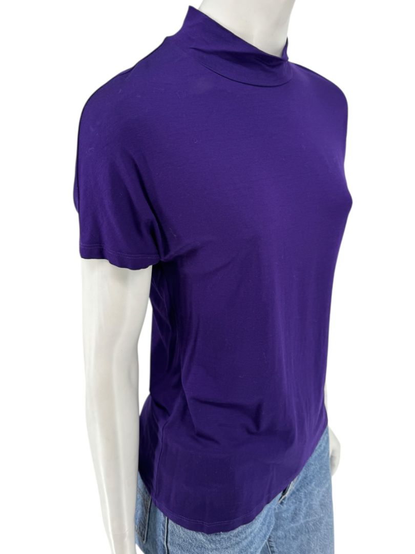 Max Mara Made in Italy Purple Mock Neck T-Shirt – Size L