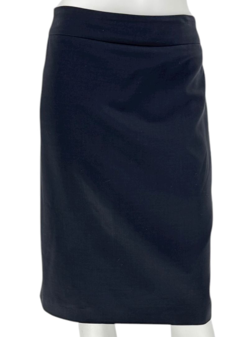 Armani Collezioni Black Virgin Wool Pencil Skirt – Size: 12
