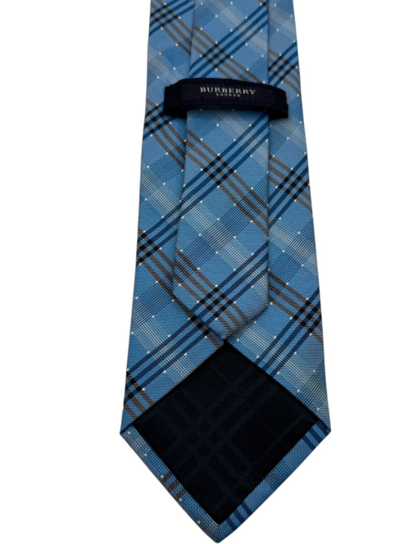 Burberry London Blue NovaCheck Silk Tie