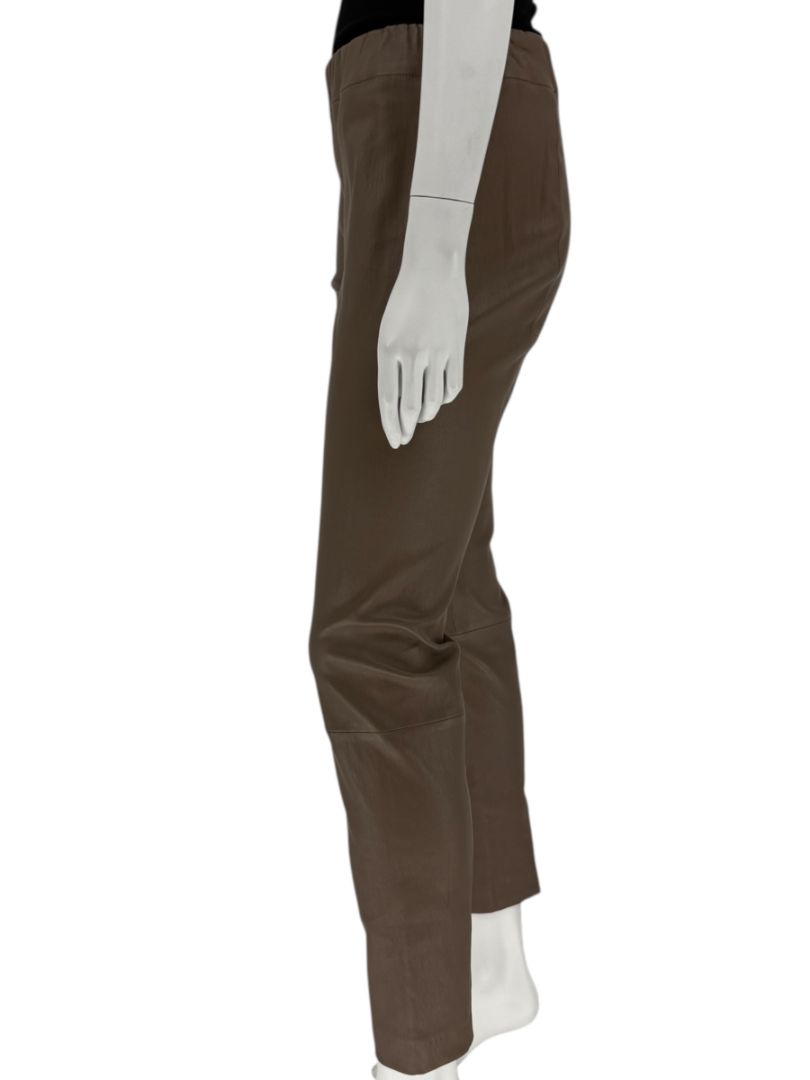 The Row Taupe Lambskin Stretch Leather Leggings – Size L