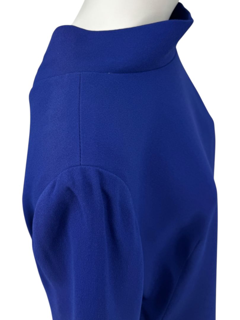 Pamella Roland Cobalt Blue Structured Shift Dress – Large