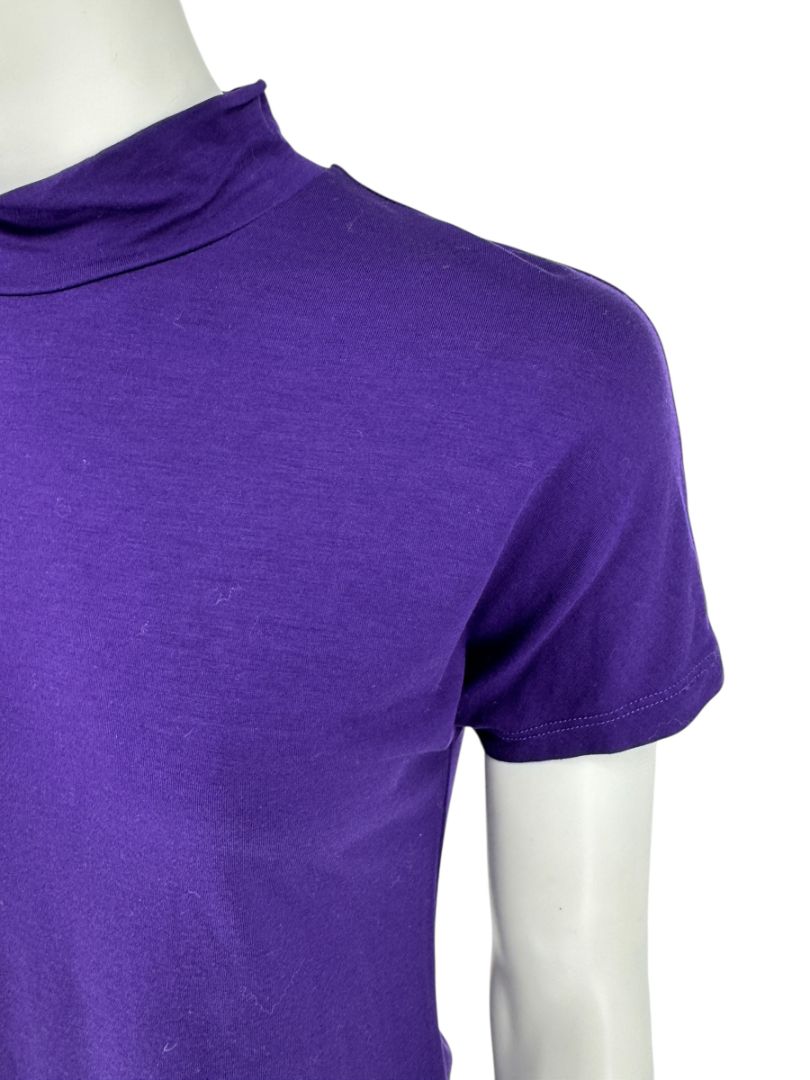 Max Mara Made in Italy Purple Mock Neck T-Shirt – Size L
