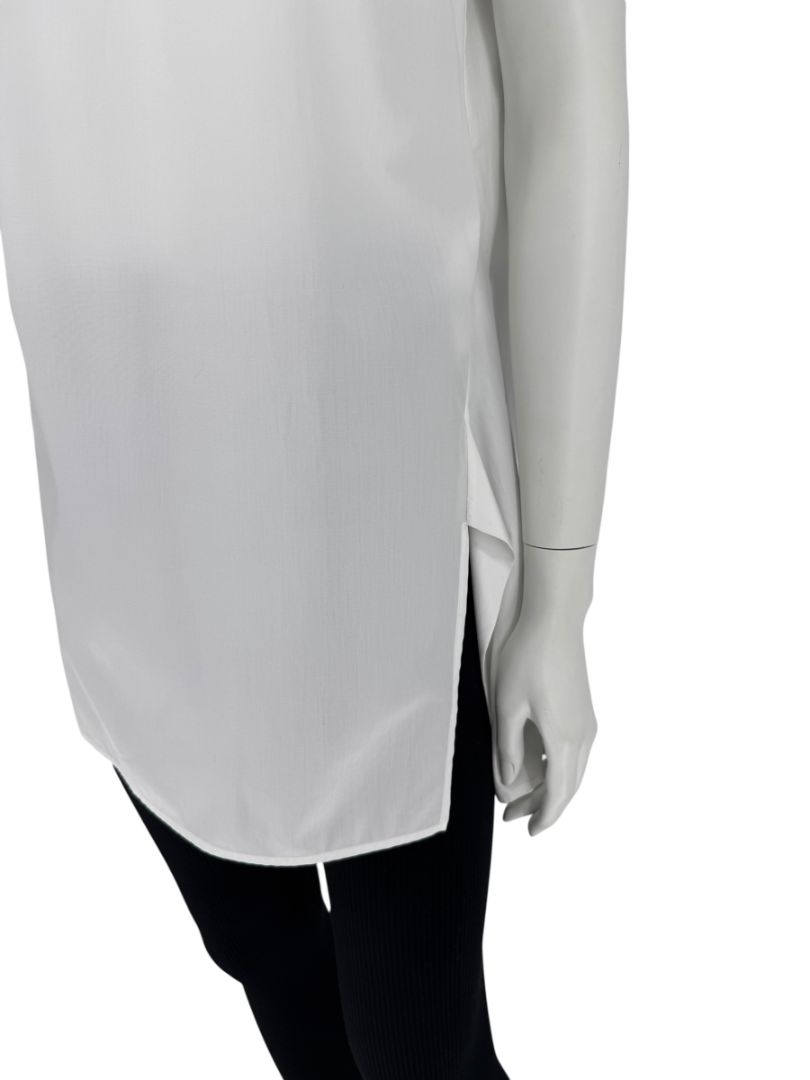 Jil Sander White Sleeveless Cotton Blouse - Size 40 (IT)