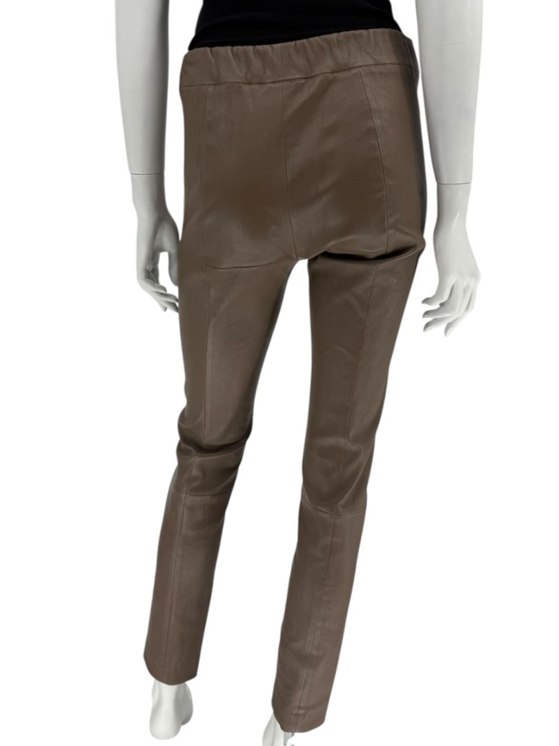 The Row Taupe Lambskin Stretch Leather Leggings – Size L