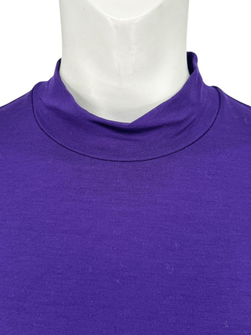 Max Mara Made in Italy Purple Mock Neck T-Shirt – Size L