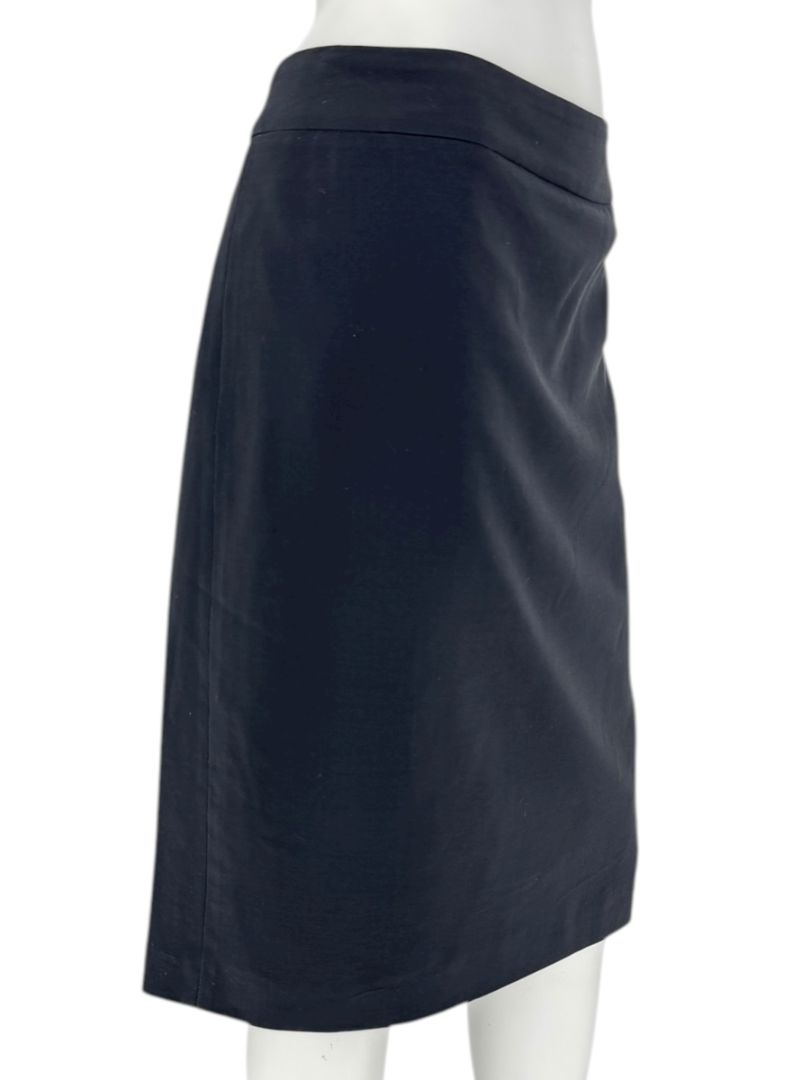 Armani Collezioni Black Virgin Wool Pencil Skirt – Size: 12