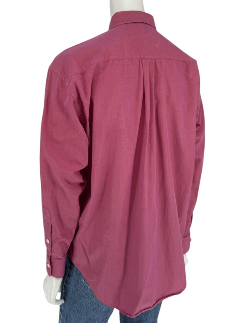 Craig Taylor Raspberry Pink 100% Cotton Button-Front Shirt – Size M