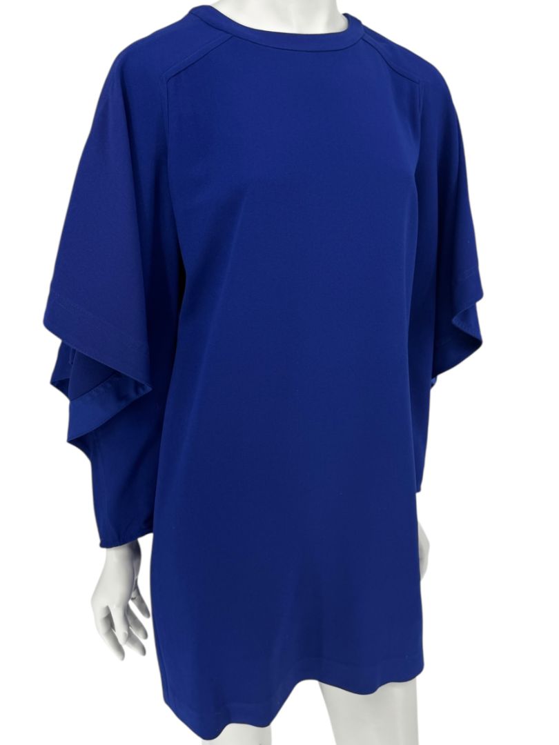 Pamella Roland Cobalt Blue Structured Shift Dress – Large