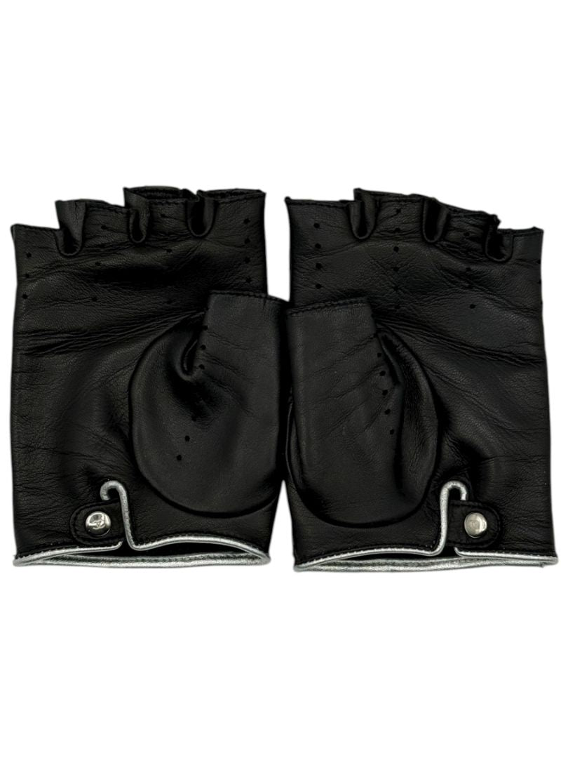 Chanel Quilted Lambskin Beaded CC Fingerless Gloves – Size 7½ – Excellent Preowned Condition (Rare)