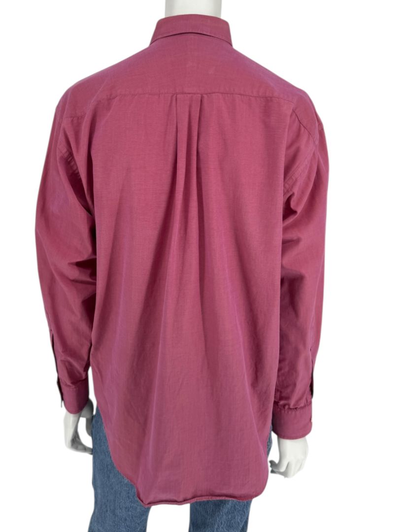 Craig Taylor Raspberry Pink 100% Cotton Button-Front Shirt – Size M