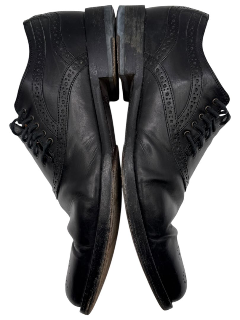 Alexander McQueen Black Leather Brogue Oxford Shoes – Men's Size 40