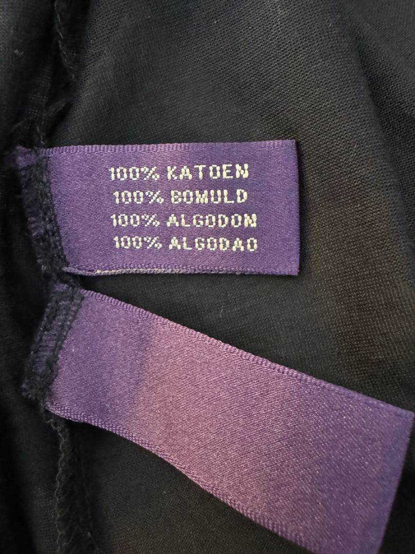 Ralph Lauren Collection Ruffled Cotton Blouse – Navy - Size L