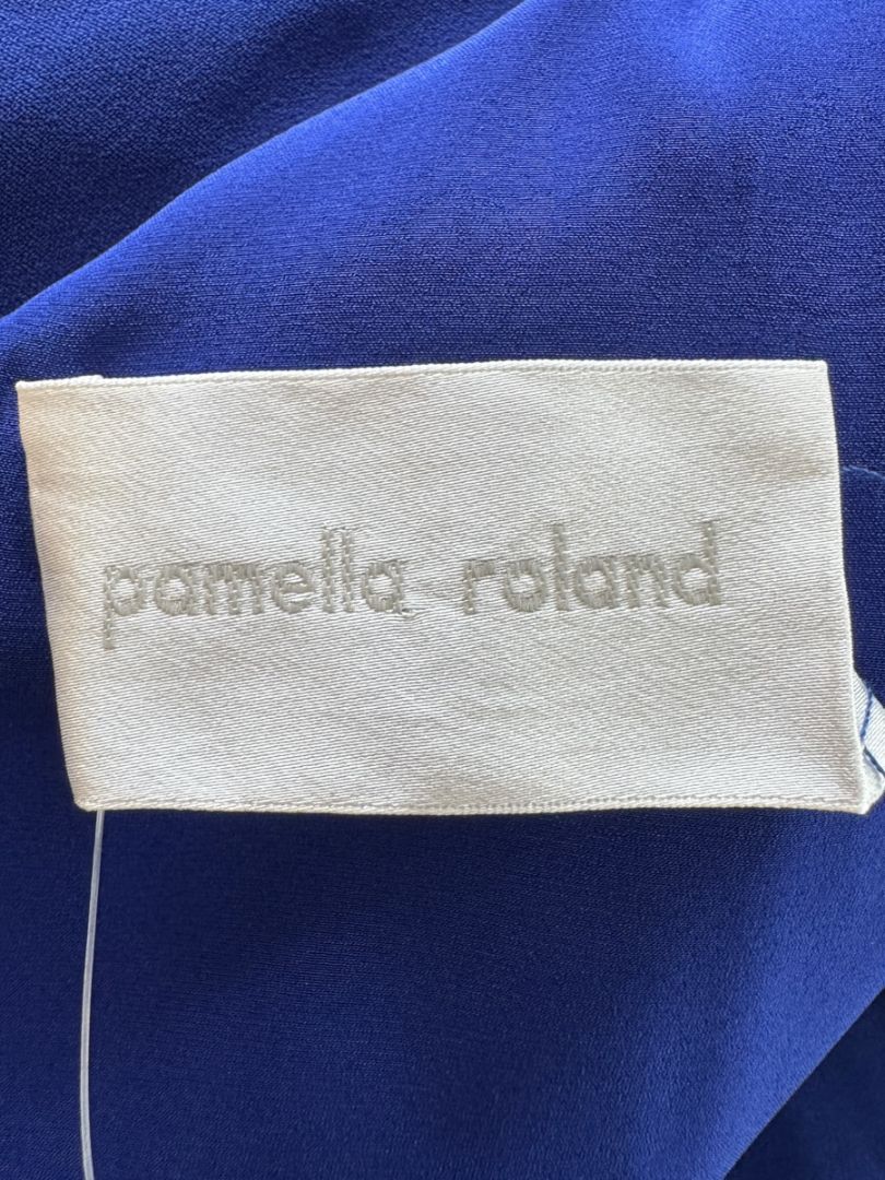 Pamella Roland Cobalt Blue Structured Shift Dress – Large