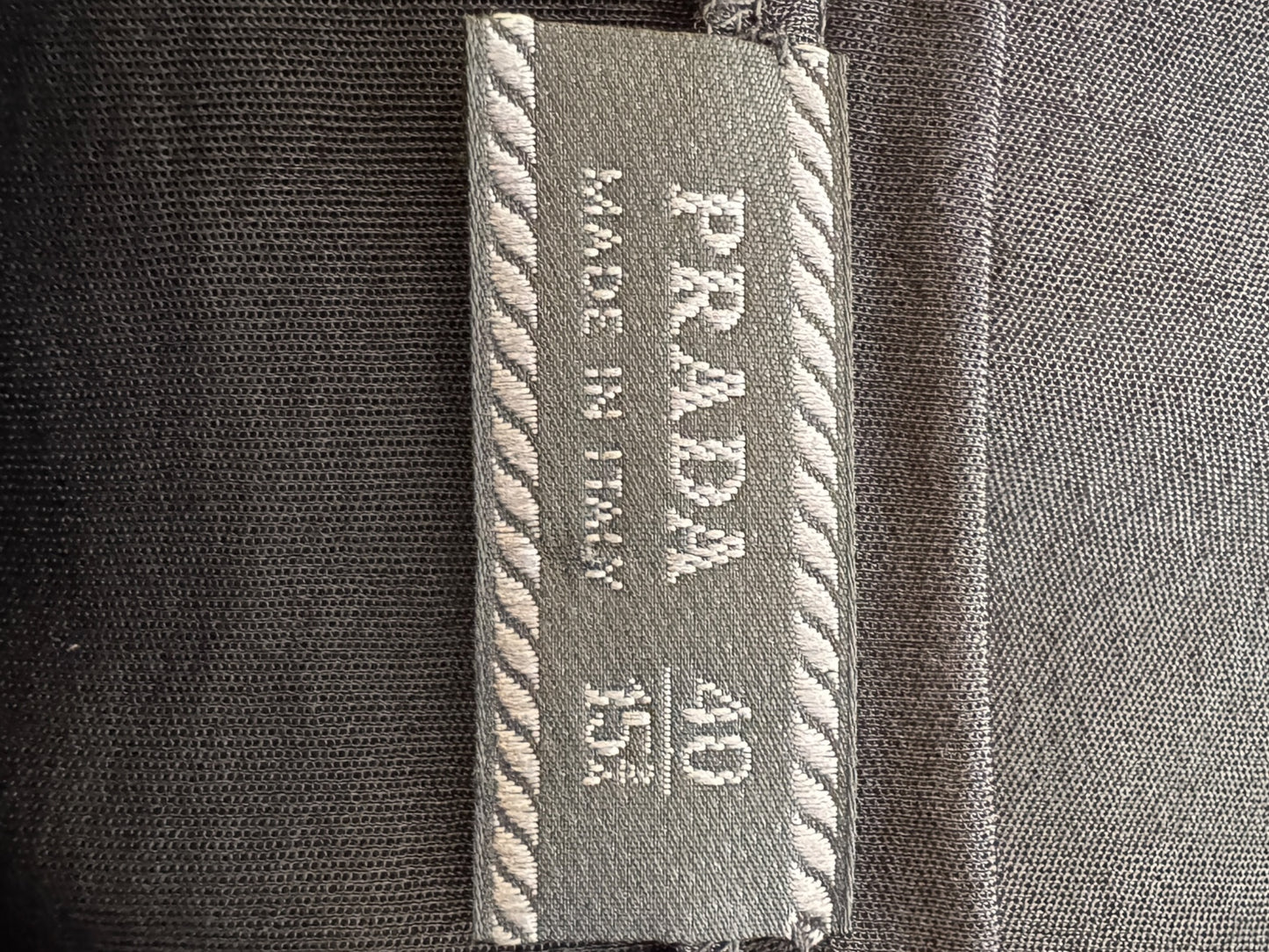 Prada Black Mixed-Fabric Long Sleeve Top – Size IT 40