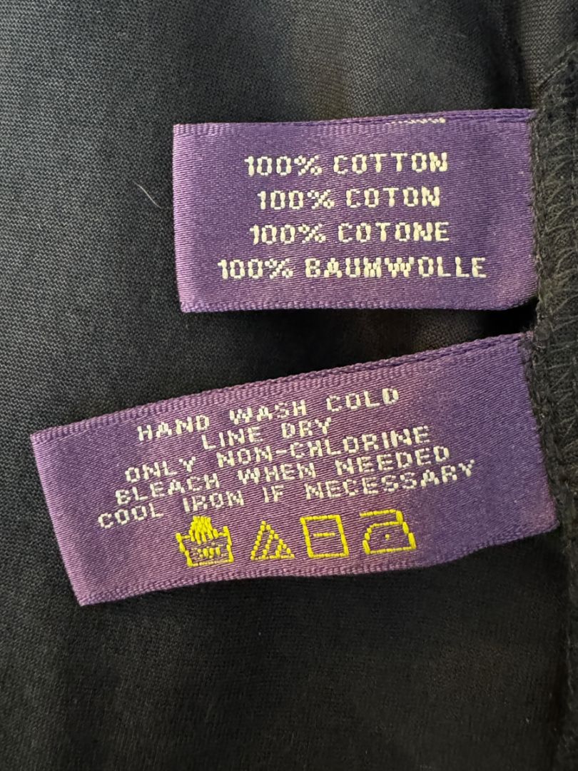 Ralph Lauren Collection Ruffled Cotton Blouse – Navy - Size L