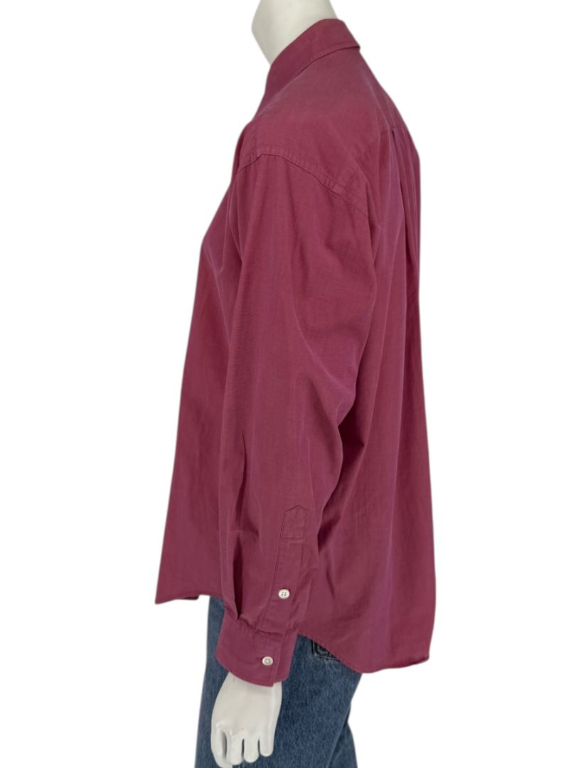 Craig Taylor Raspberry Pink 100% Cotton Button-Front Shirt – Size M