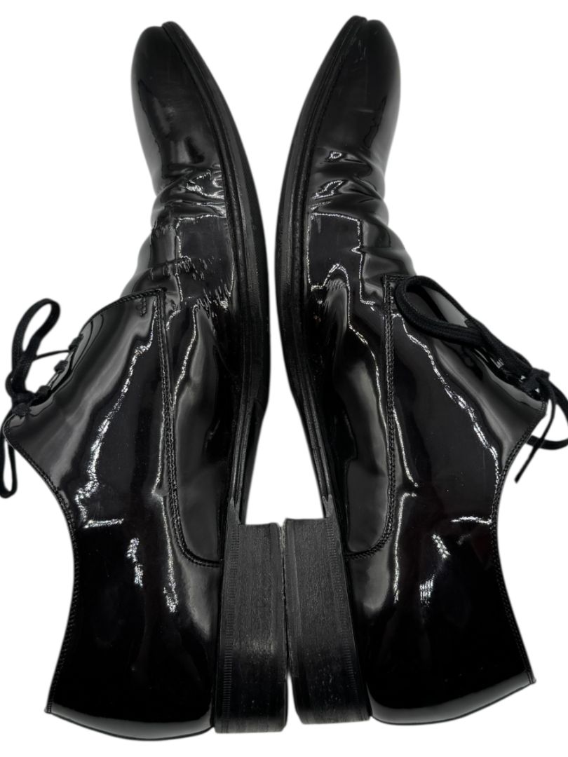 Christian Dior Black Patent Leather Oxford Shoes – Size 8 Men's