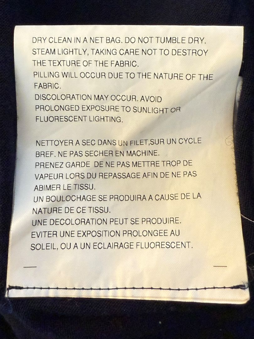 Rena Lange Black Dress with Ivory Satin Accents – Size Large