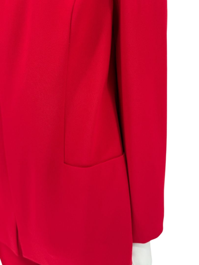 Pamella Roland Red Open Front Blazer & Trouser Set – Large