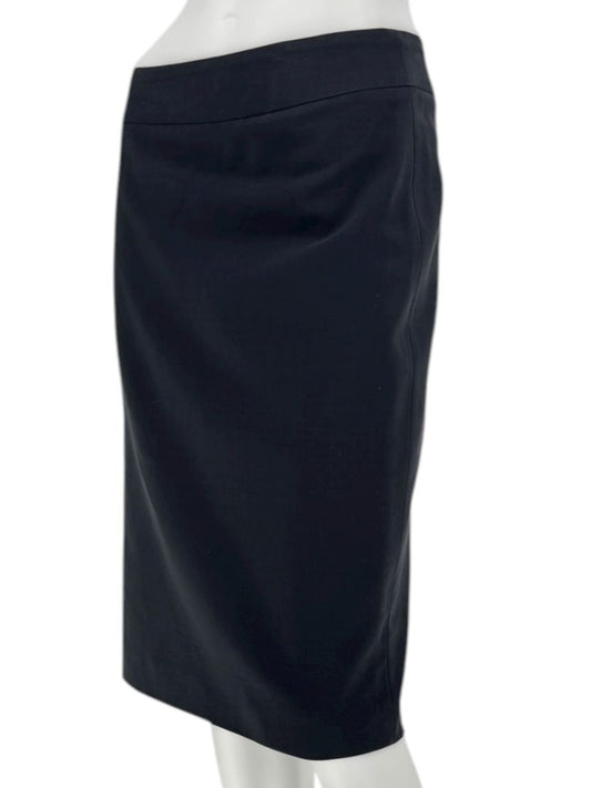 Armani Collezioni Black Virgin Wool Pencil Skirt – Size: 12
