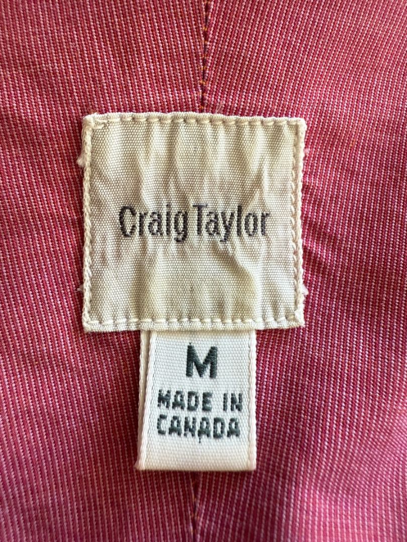Craig Taylor Raspberry Pink 100% Cotton Button-Front Shirt – Size M