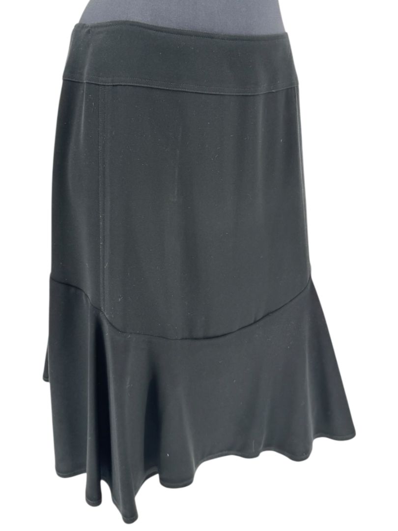 Chanel Black Flounce-Hem Skirt – Size FR 42 (US 10)